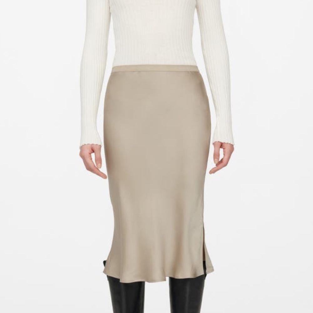 NWT Anine Bing Erin silk skirt